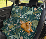 Dinosaurs Tropical Leaves Flower Pattern Dog Car Seat Covers