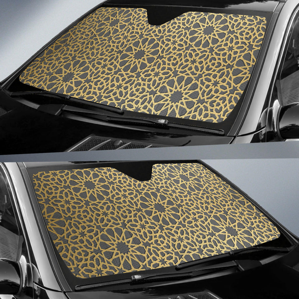 Arabic Star Gold Pattern Car Sun Shade