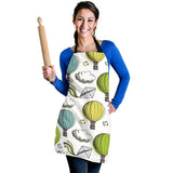 Hot Air Balloon Bird Cloud Pattern Adjustable Apron