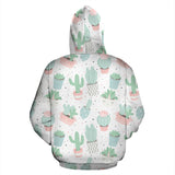 Pastel Colorcactus Pattern Copy Zip Up Hoodie