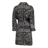 Handwritten Cheese Pattern Men'S Bathrobe