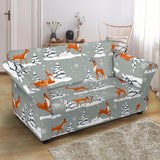 Beautiful Deers Winter Christmas Loveseat Couch Slipcover
