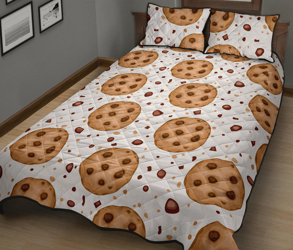 chocolate chip cookie pattern Quilt Bed Set