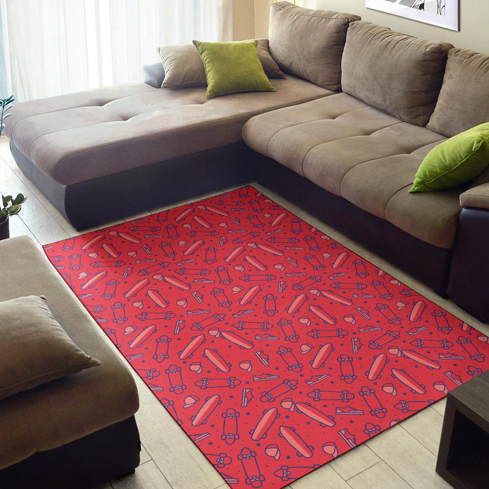 Skate Board Pattern Print Design 01 Area Rug