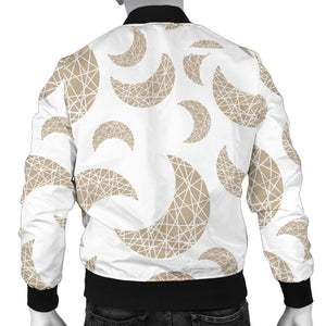 Cool Gold Moon Abstract Pattern Men'S Bomber Jacket