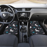 Unicorn Rainbows Moon Clound Star Pattern Front And Back Car Mats
