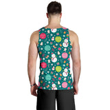 Snowman bird decorative elements christmas pattern Men Tank Top