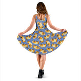 Guinea Pig Pattern Print Design 02 Sleeveless Midi Dress
