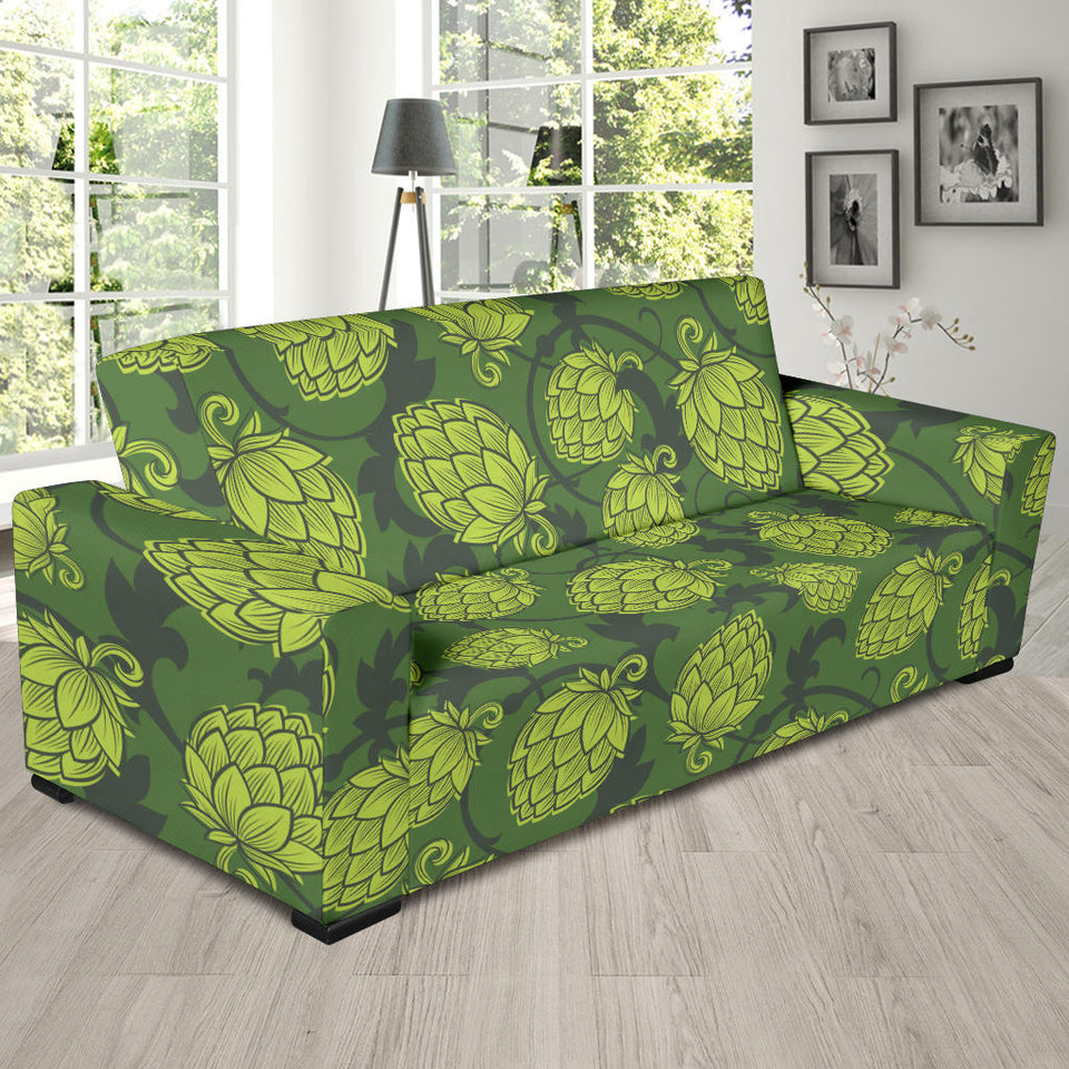 Hop Pattern Hop Cone Background Sofa Slipcover