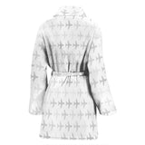 Airplane Print Pattern Women'S Bathrobe