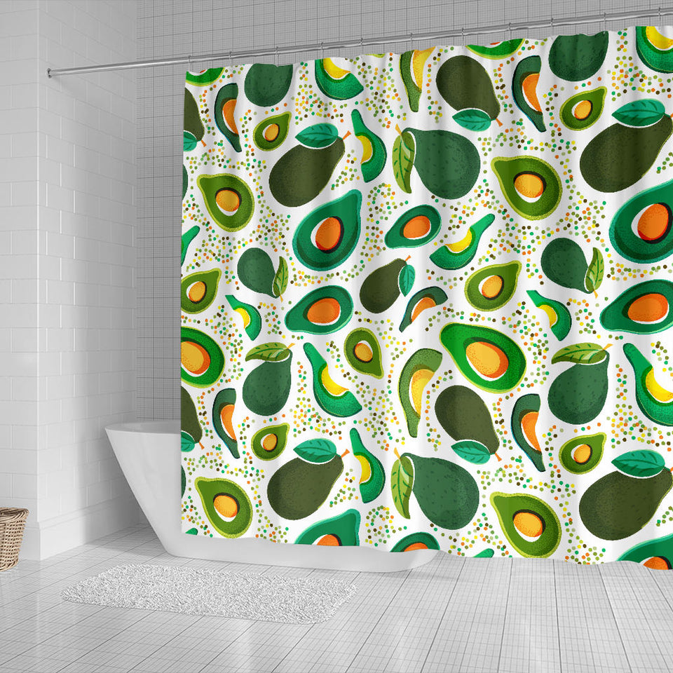 Avocado Design Pattern Shower Curtain Fulfilled In US
