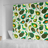 Avocado Design Pattern Shower Curtain Fulfilled In US