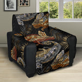 Chameleon lizard tropical leaves palm tree Recliner Cover Protector