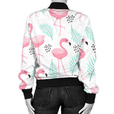 Cute Flamingo Pattern Women'S Bomber Jacket