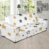 Hand Drawn Gold Black Star Pattern Sofa Slipcover