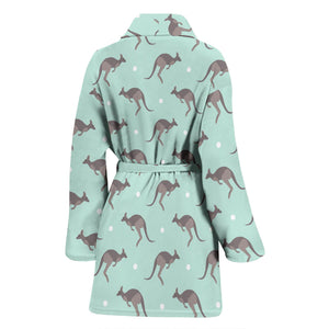 Kangaroo Pattern Background Women'S Bathrobe