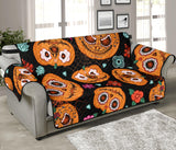 Pumpkin flowers spiderweb Halloween theme Sofa Cover Protector