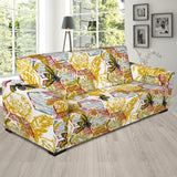 Cool Bee Honeycomb Leaves Pattern Sofa Slipcover