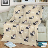 Cute Siberian Husky Premium Blanket