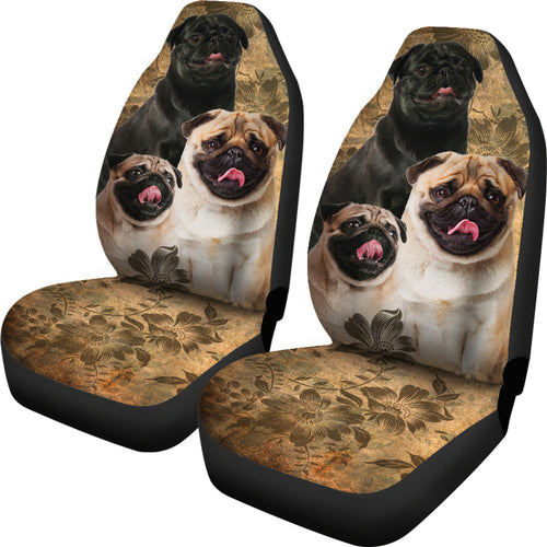 Pug Car Seat Covers (Set Of 2)