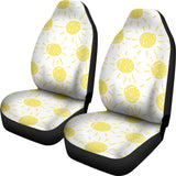 Hand Drawn Sun Pattern  Universal Fit Car Seat Covers