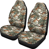 Monkey Tropical Leaves Background Universal Fit Car Seat Covers