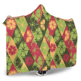 Cool Geometric Lime Pattern Hooded Blanket