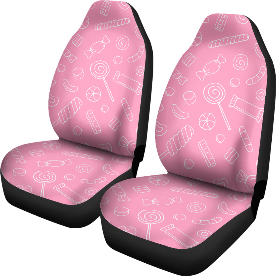 Sweet Candy Pink Background  Universal Fit Car Seat Covers