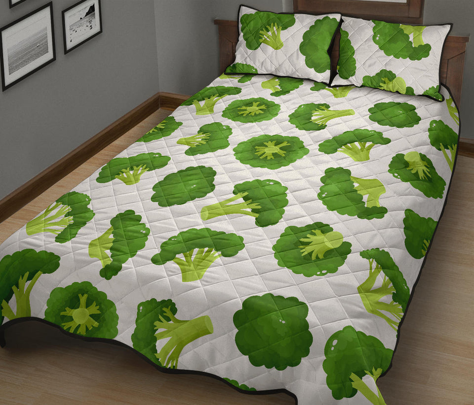 Cute broccoli pattern Quilt Bed Set