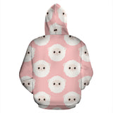Cute Sheep Pattern Zip Up Hoodie
