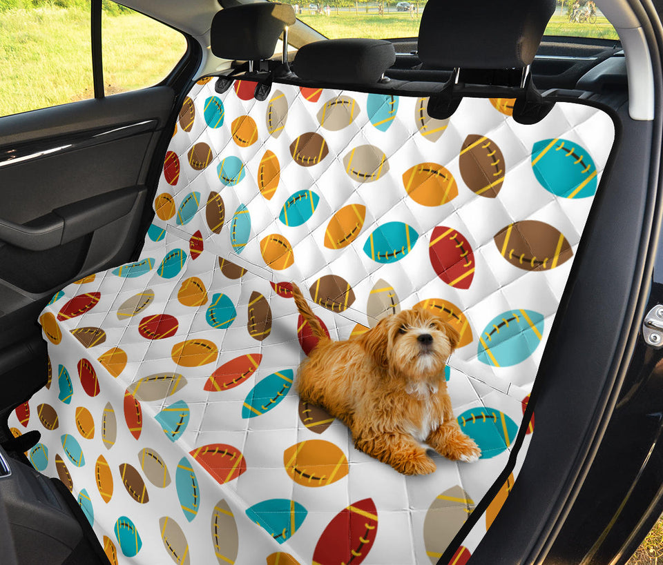 Colorful American Football Ball Pattern Dog Car Seat Covers