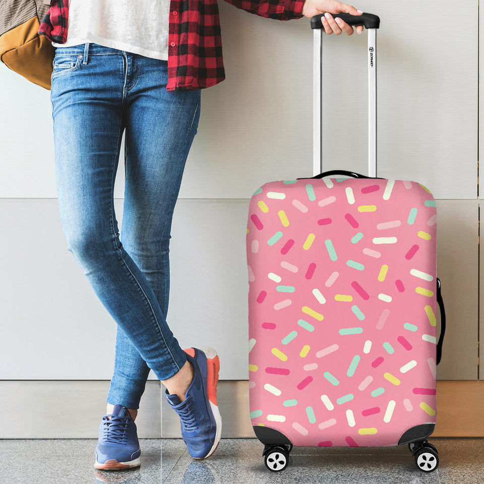 Pink Donut Glaze Candy Pattern Luggage Covers