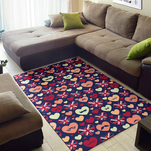 British Pattern Print Design 02 Area Rug