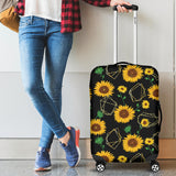 Sunflower Golden Polygonal Shapes Cabin Suitcases Luggages