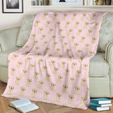 Golden Retriever Pattern Print Design 02 Premium Blanket