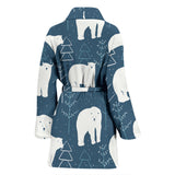 Polar Bear Mother Her Child Pattern Women'S Bathrobe
