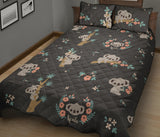 Cute koala pattern Quilt Bed Set