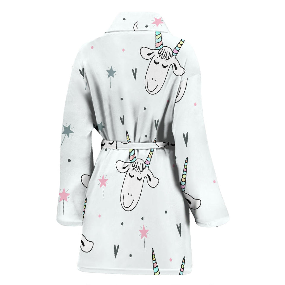 Cute Goat Design Pattern Women'S Bathrobe