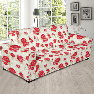 Rose Pattern Print Design 01  Sofa Slipcover