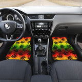 Canabis Marijuana Weed Pattern Print Design 03 Front and Back Car Mats