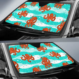 Octopuses Sea Wave Background Car Sun Shade