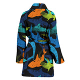 Colorful Shark Women'S Bathrobe