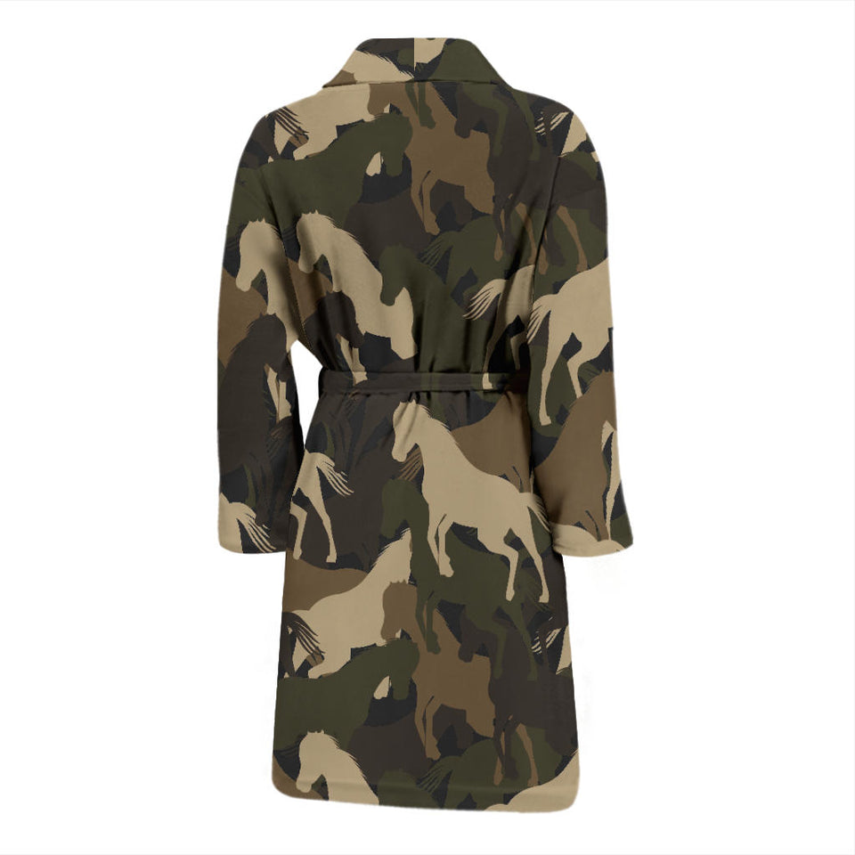 Horse Camo Camouflage Pattern Men'S Bathrobe