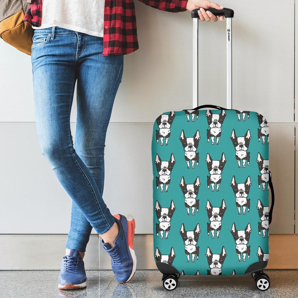Hand Drawn Boston Terrier Dog Pattern Cabin Suitcases Luggages