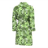 Canabis Marijuana Weed Pattern Print Design 01 Men's Bathrobe