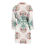 Square Floral Indian Flower Pattern Men'S Bathrobe