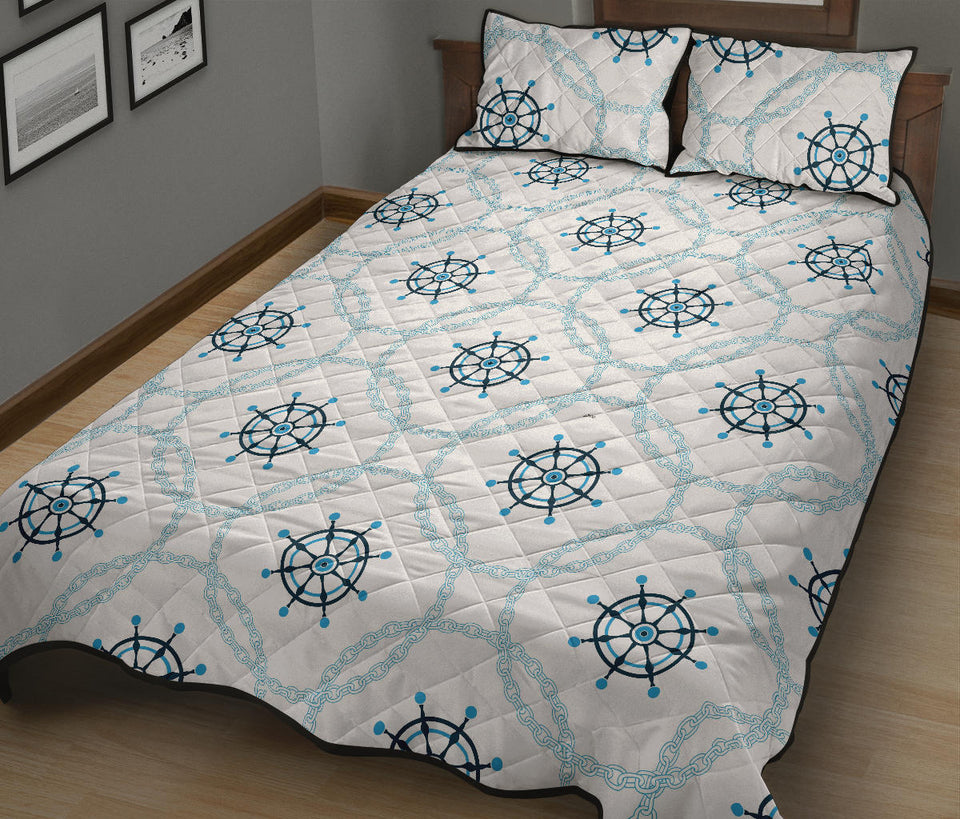nautical steering wheel chain Quilt Bed Set