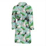 Pelican Pattern Print Design 01 Men's Bathrobe