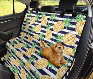 Pineapples Pattern Striped Background Dog Car Seat Covers