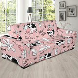 Cows Milk Product Pink Background Sofa Slipcover